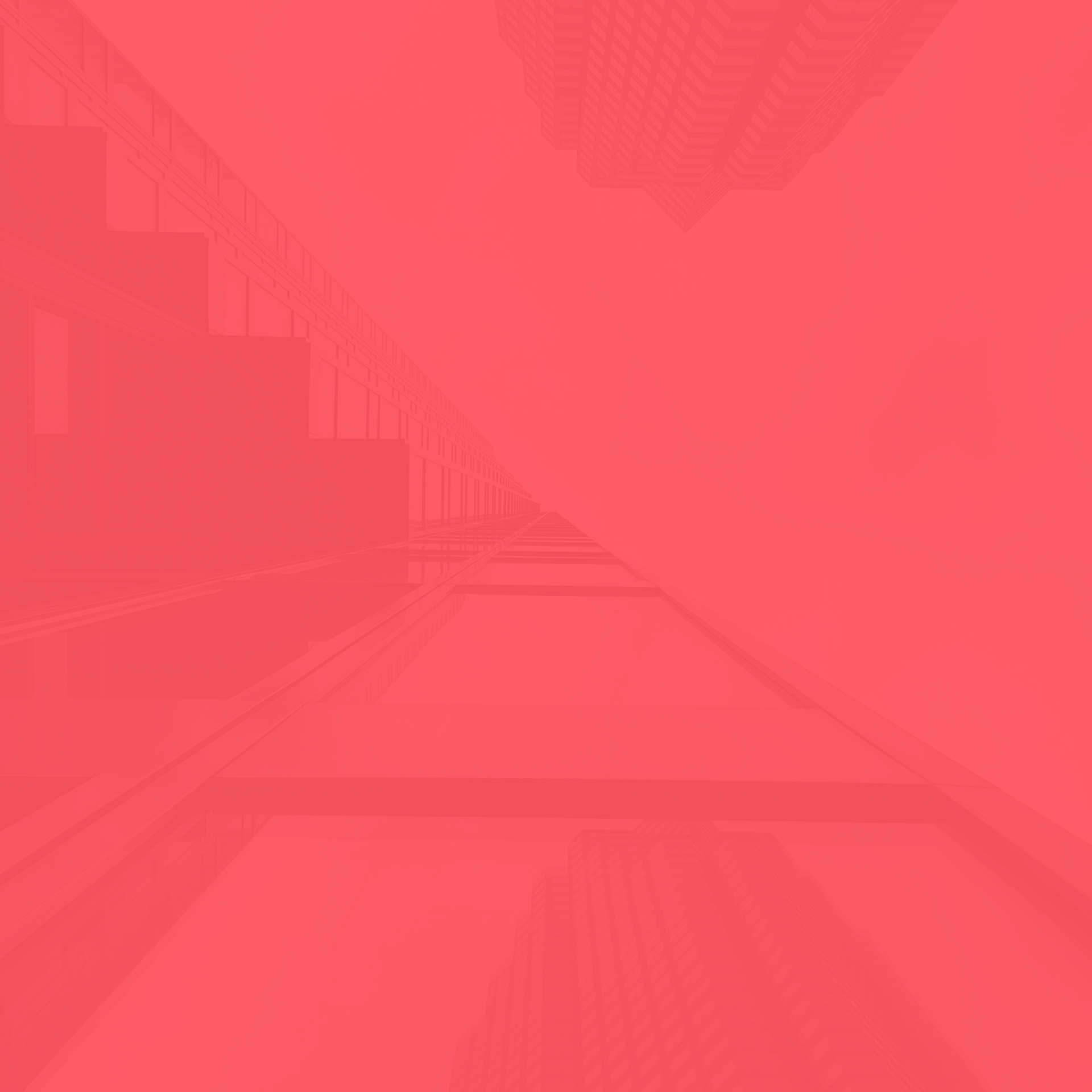 Architectural background image with red overlay